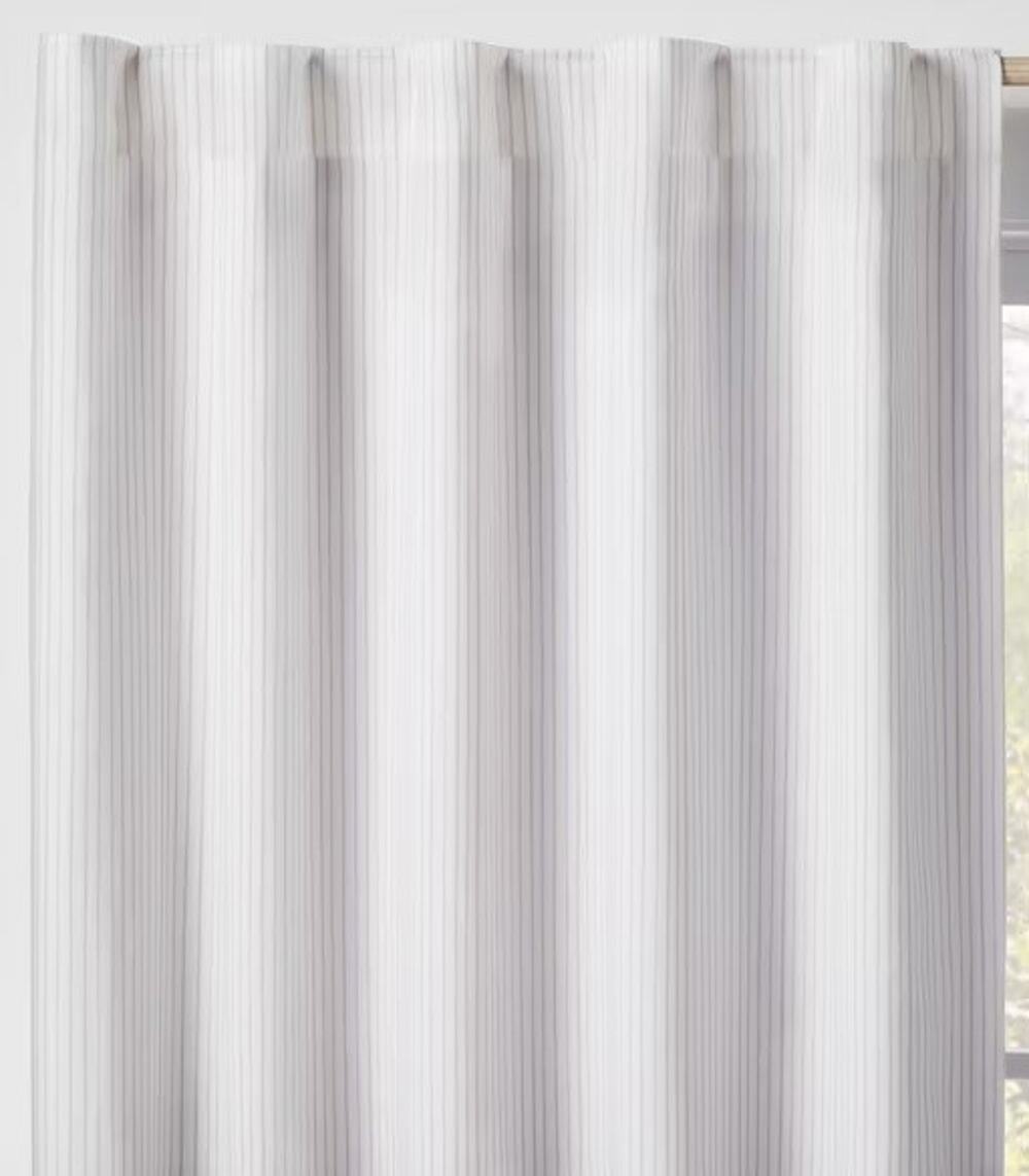Pillowfort 42"x 84" Mini Striped Kids' Blackout Curtain Panel Beige 097043063 ..